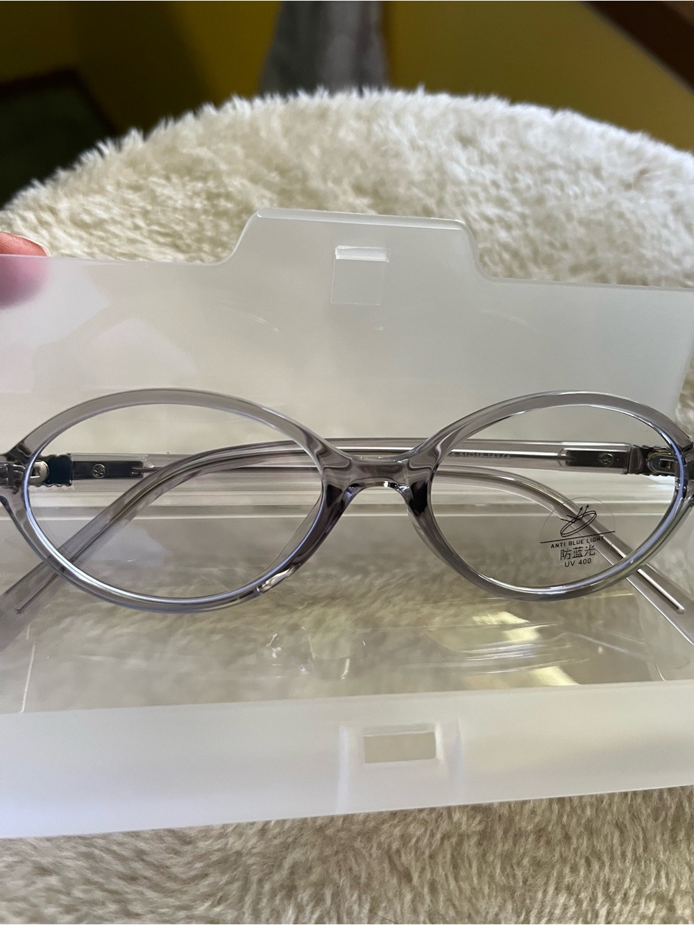 & Other Stories Clear Gray Oval Glasses